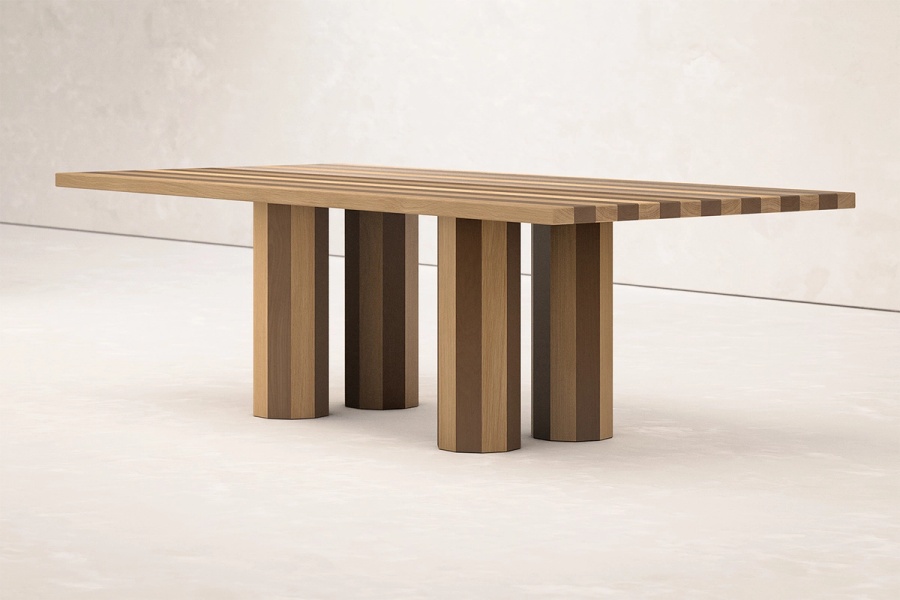 Cooperage Dining Table with Four Legs