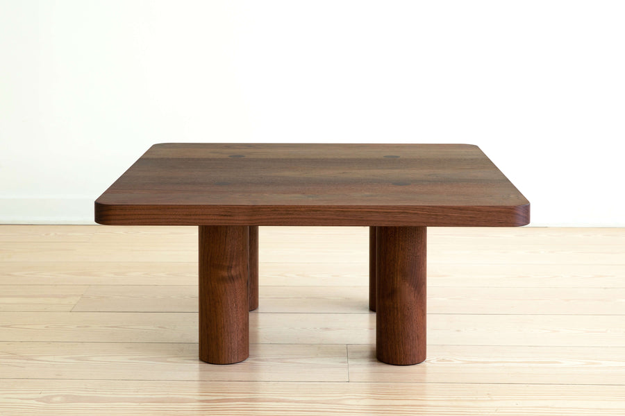 Walnut Column Coffee Table_In Stock