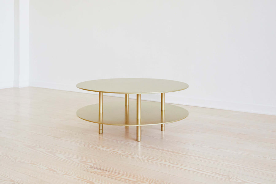 STRATA COFFEE TABLE Two Tier / Metal / Round