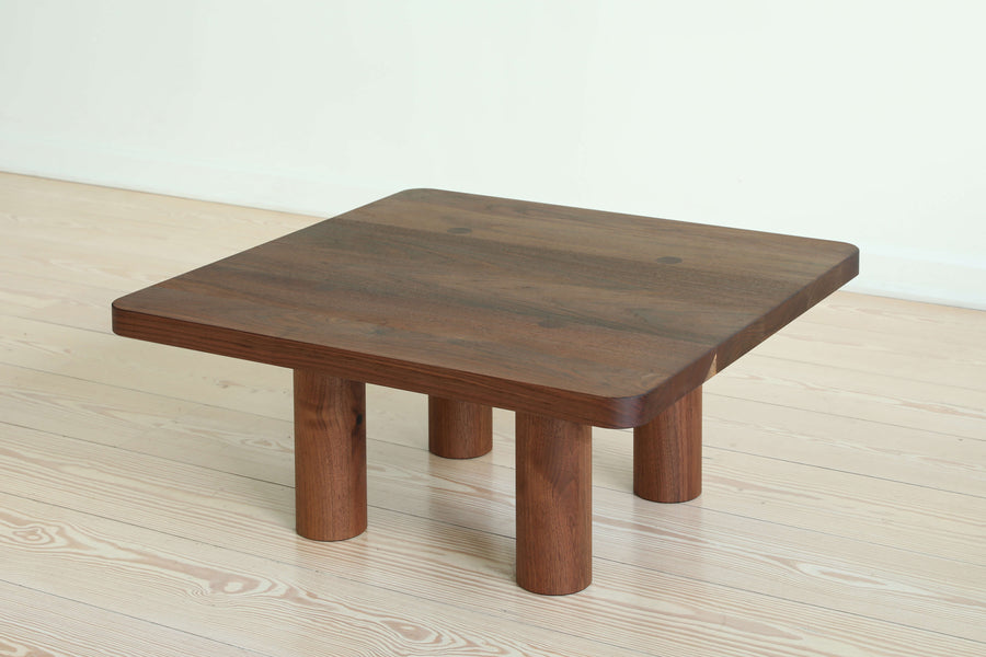 Walnut Column Coffee Table_In Stock